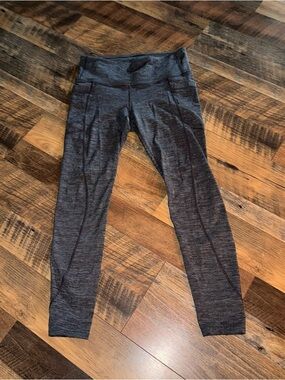 Athleta Heather Charcoal Gray Logo Active Top